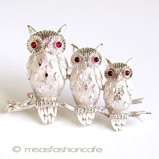 （画像用） クラウン　トリファリ Trifari　ふくろう