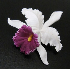 （画像用） アヤメのお花ブローチ