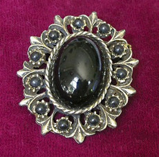 （画像用） アンティーク フローラル ブローチ