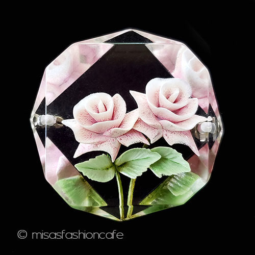 （画像用） ヴィンテージアクセサリー ローズブーケ 花ブローチ