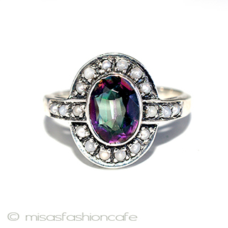 （画像用） 真珠トパーズ　リング　 スターリングシルバー