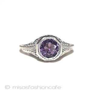 （画像用） 天然石　アメジスト　１ｃｔ　 スターリングシルバー刻印