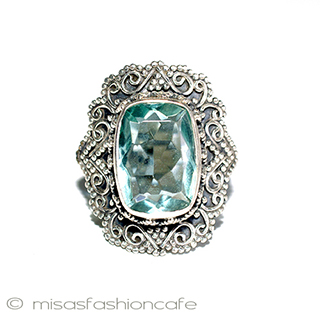 （画像用） アクアマリン　リング　 スターリングシルバー