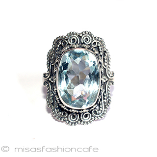 （画像用） アクアマリン　リング　 スターリングシルバー