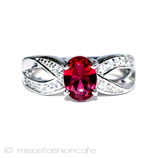 （画像用） ルビー＆トパーズ・リング スターリング925刻印指輪