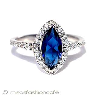 （画像用） サファイア＆トパーズ スターリング刻印リング