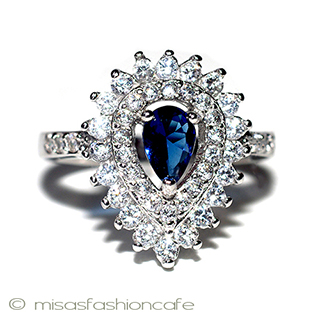 （画像用） サファイア＆トパーズ スターリング刻印リング