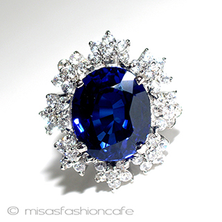 （画像用） サファイア・フラワー スターリング刻印リング