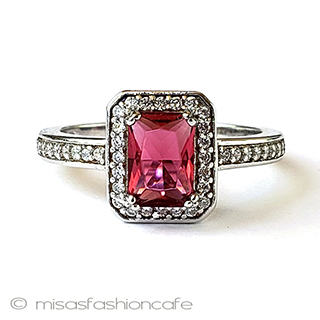 （画像用） ルビー＆トパーズ指輪 スターリング刻印リング