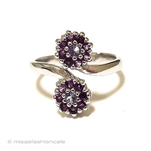 （画像用） 天然石リング 銀製925 スターリング刻印花指輪