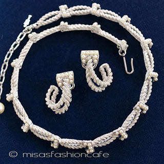 （画像用） アンティークジュエリー トリファリ　パールセット