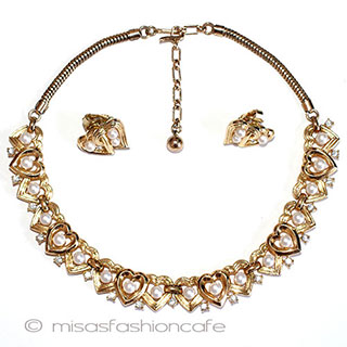 （画像用） Trifari　 トリファリ パールオープンハート