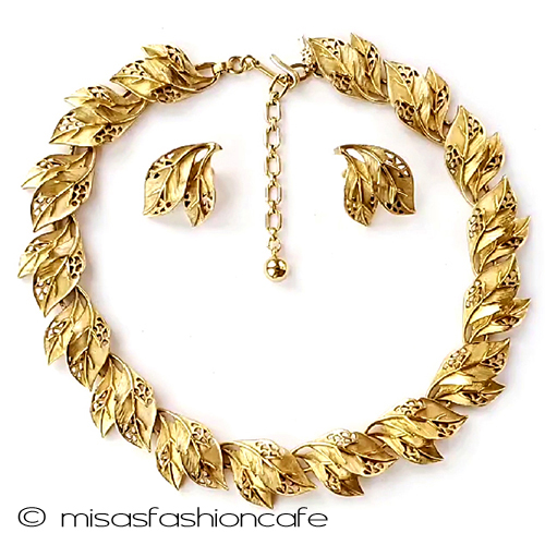 （画像用） ヴィンテージアクセサリー トリファリ　透かし金葉