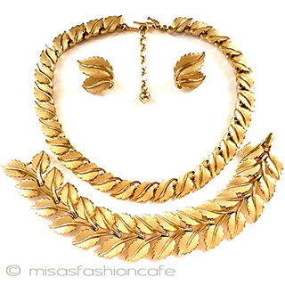 （画像用） ヴィンテージアクセサリー トリファリ金葉３点セット