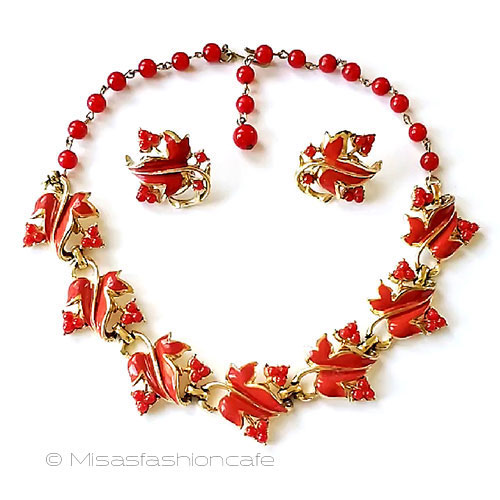 （画像用） ヴィンテージアクセサリー CORO　ベリー赤葉セット