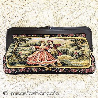 （画像用） ヴィンテージ　バッグ　 タペストリー　刺繍