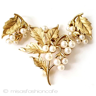 （画像用） Trifari　 トリファリ パールのお花セット