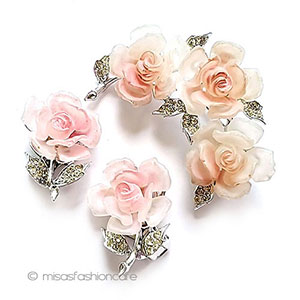 （画像用） ヴィンテージアクセサリー Kramer　ローズの花SET