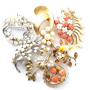 （画像用） コスチュームジュエリー ボタニカルブローチ