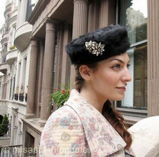 （画像用） ヴィンテージ　ハット ラインストーン