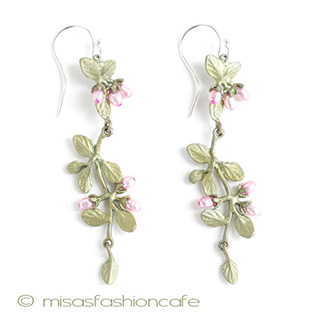 （画像用） ピアス　または　クリップ 真珠ハーブ（タイムの葉）