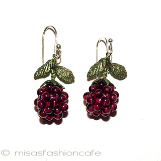 （画像用） ガーネットのラズベリー ピアスorクリップ