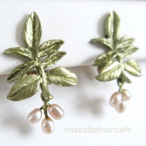 （画像用） マイケルミショー イヤリング 真珠・藤の花　再販