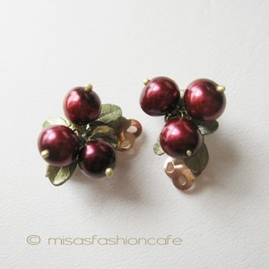 （画像用） マイケルミショー イヤリング 真珠のクランベリー