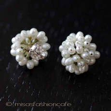 （画像用） Michaud 真珠 ピアス　 たんぽぽ　再販！