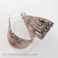 （画像用） Michaud ピアス　 ピンクシルバー白樺