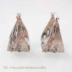 （画像用） Michaud ピアス　 ピンクシルバー白樺