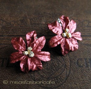 （画像用） マイケルミショー ピアス ポインセチア