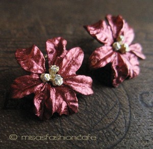 （画像用） マイケルミショー ピアス ポインセチア