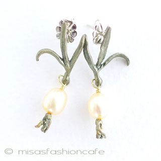 （画像用） マイケルミショー 玉ネギ 真珠 ピアス