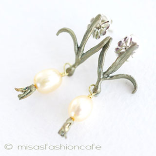 （画像用） マイケルミショー 玉ネギ 真珠 ピアス