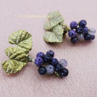 （画像用） Michaud イヤリング アメジストの葡萄