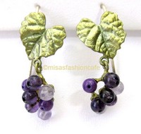 （画像用） Michaud ピアス アメジストの葡萄