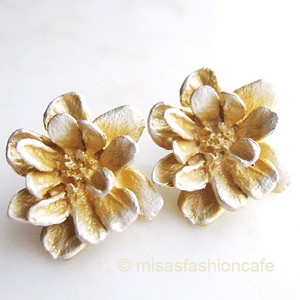 （画像用） Michaud ピアス 24金 イエローローズ