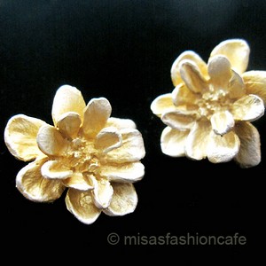 （画像用） Michaud イヤリング 24金 イエローローズ