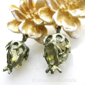 （画像用） Michaud ピアス 24金 イエローローズ