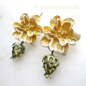 （画像用） Michaud ピアス 24金 イエローローズ