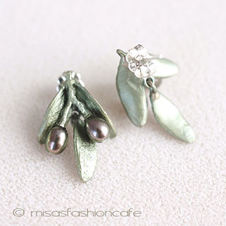 （画像用） マイケルミショーピアス 真珠のオリーブ　再販！