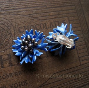 （画像用） Michaud イヤリング ブルーコーンフラワー