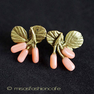 （画像用） マイケルミショー ピアス 珊瑚のいちご　再販！