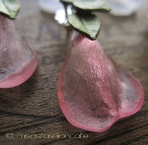 （画像用） マイケルミショー ピアス 　ローズの花びら　再販！