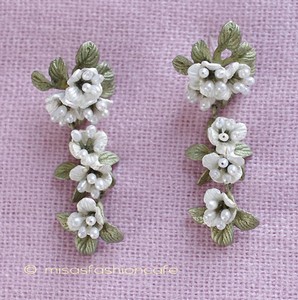 （画像用） マイケルミショー　ピアス 再販!　真珠小花ブーケ