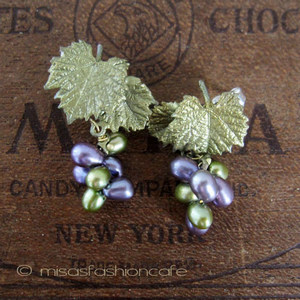 （画像用） マイケルミショー ピアス 再販！真珠 ぶどう