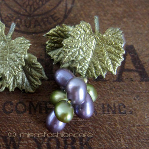 （画像用） マイケルミショー ピアス 再販！真珠 ぶどう