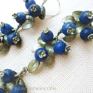 （画像用） ピアス　または　クリップ ブルーベリー　