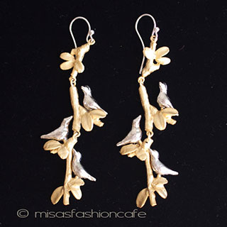 （画像用） マイケルミショー　24Kgp 鳥 ピアス　または　クリップ